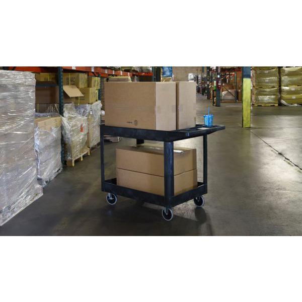 XLC11-B two shelf heavy-duty utility cart. Picture 5