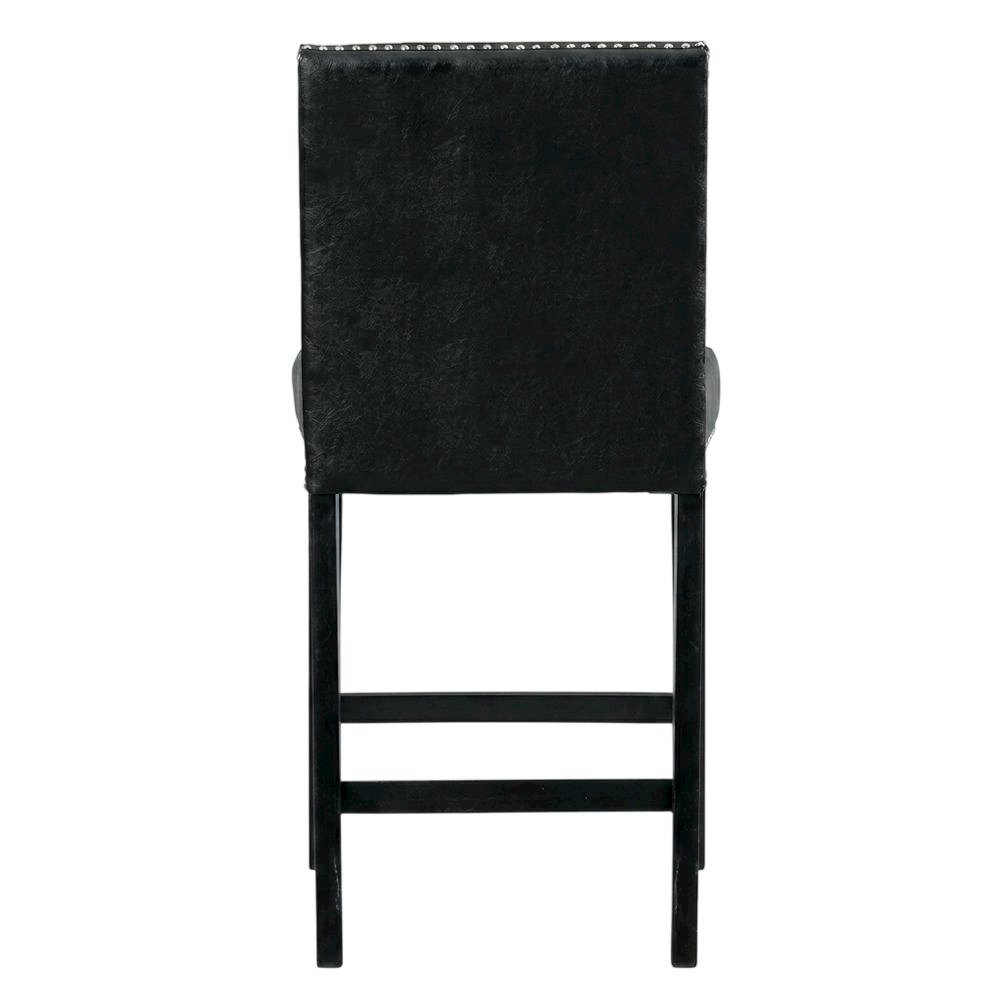 Upholstered Counter Height Side Chair, Transitional Accent Chair,Black, Set of 2. Picture 6