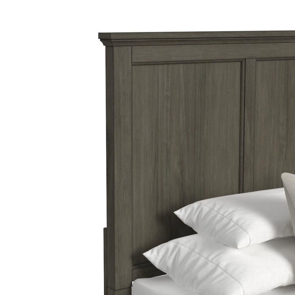 Canterbury Full Panel Bed in Grey. Picture 4
