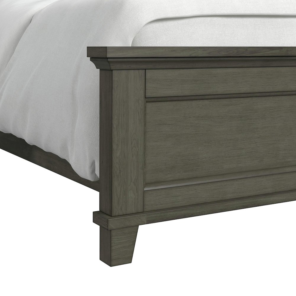 Canterbury Full Panel Bed in Grey. Picture 5