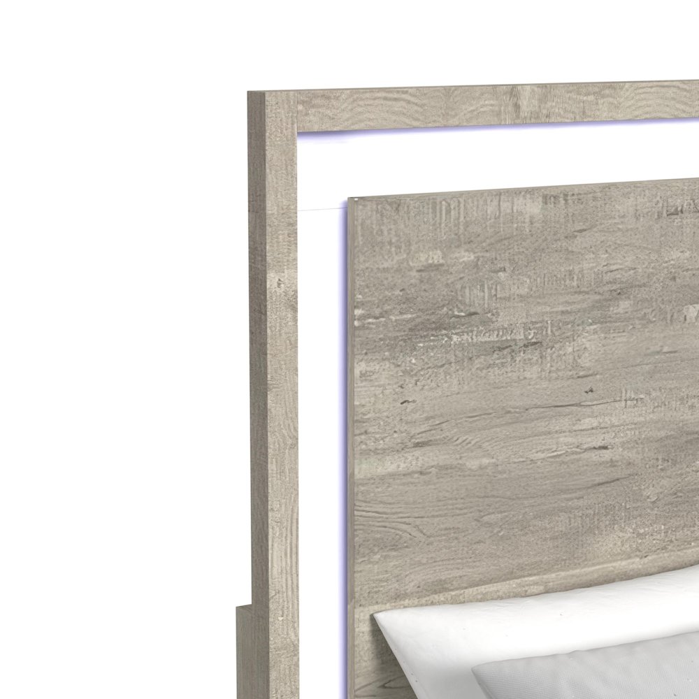 San Matteo King Bed with LED in Dual Tone. Picture 4