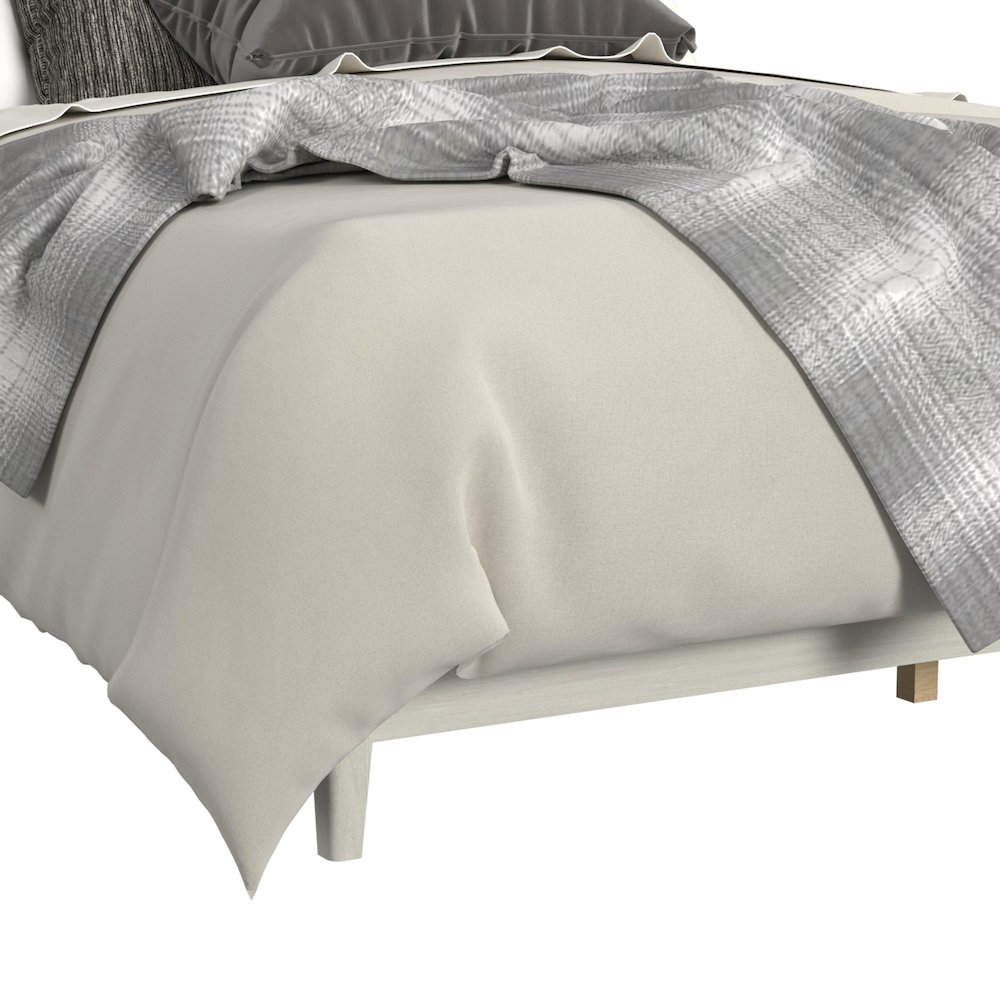 Clare King UPH Bed with Grey Fabric in Almond. Picture 6