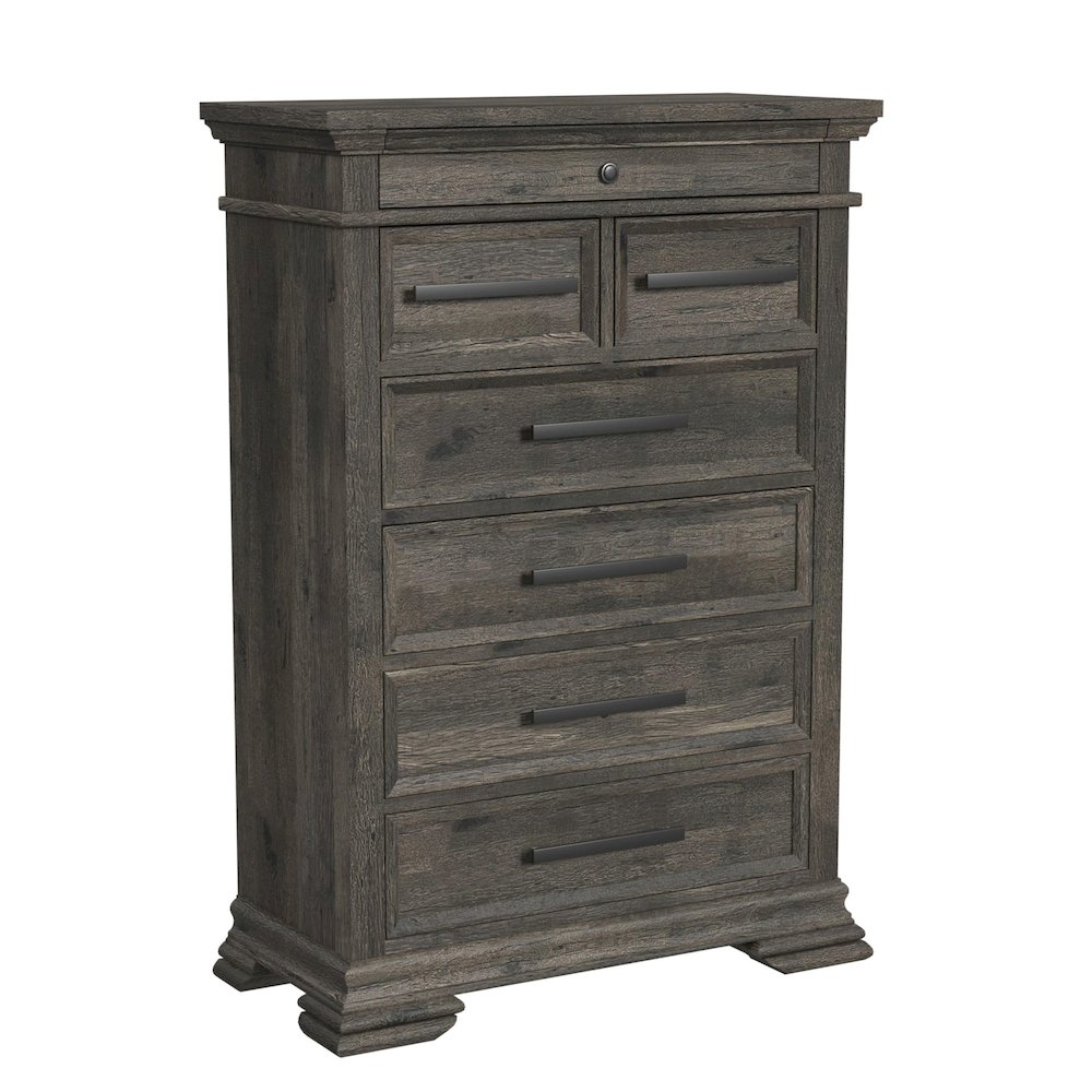 Park Ridge 6-Drawer Chest in Charcoal. Picture 1