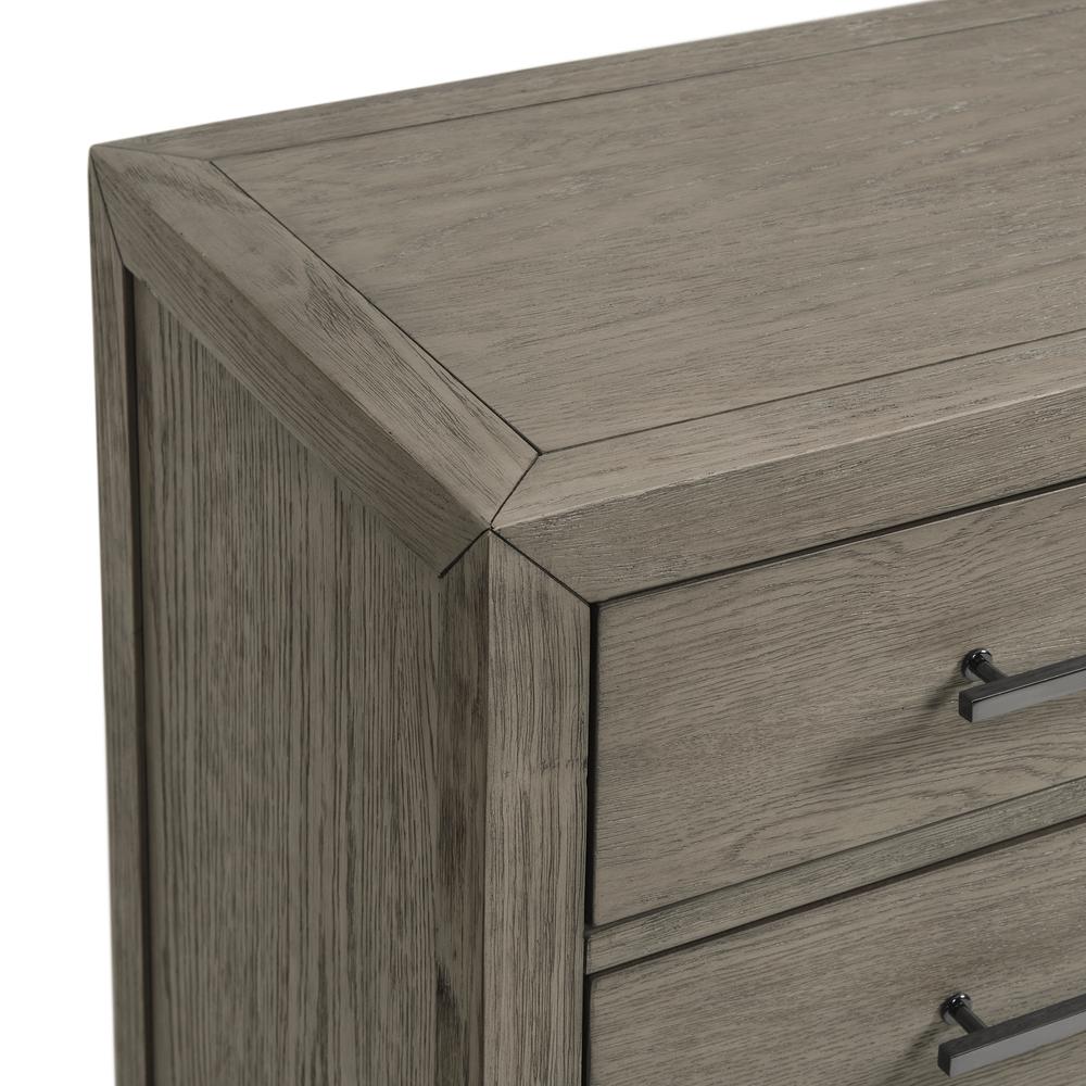 Armes 3-Drawer Nightstand in Grey. Picture 4