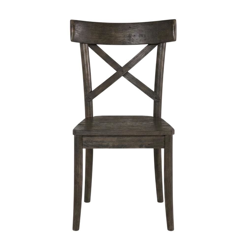 Farmhouse Wooden Side Chair, Rustic Dining Accent Chair for Kitchen Room,Brown. Picture 1