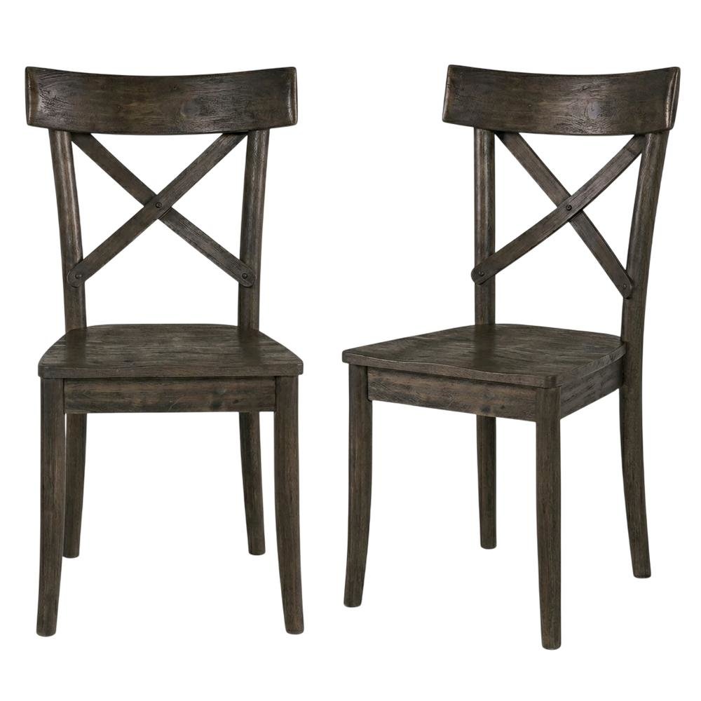 Farmhouse Wooden Side Chair, Rustic Dining Accent Chair for Kitchen Room,Brown. Picture 5
