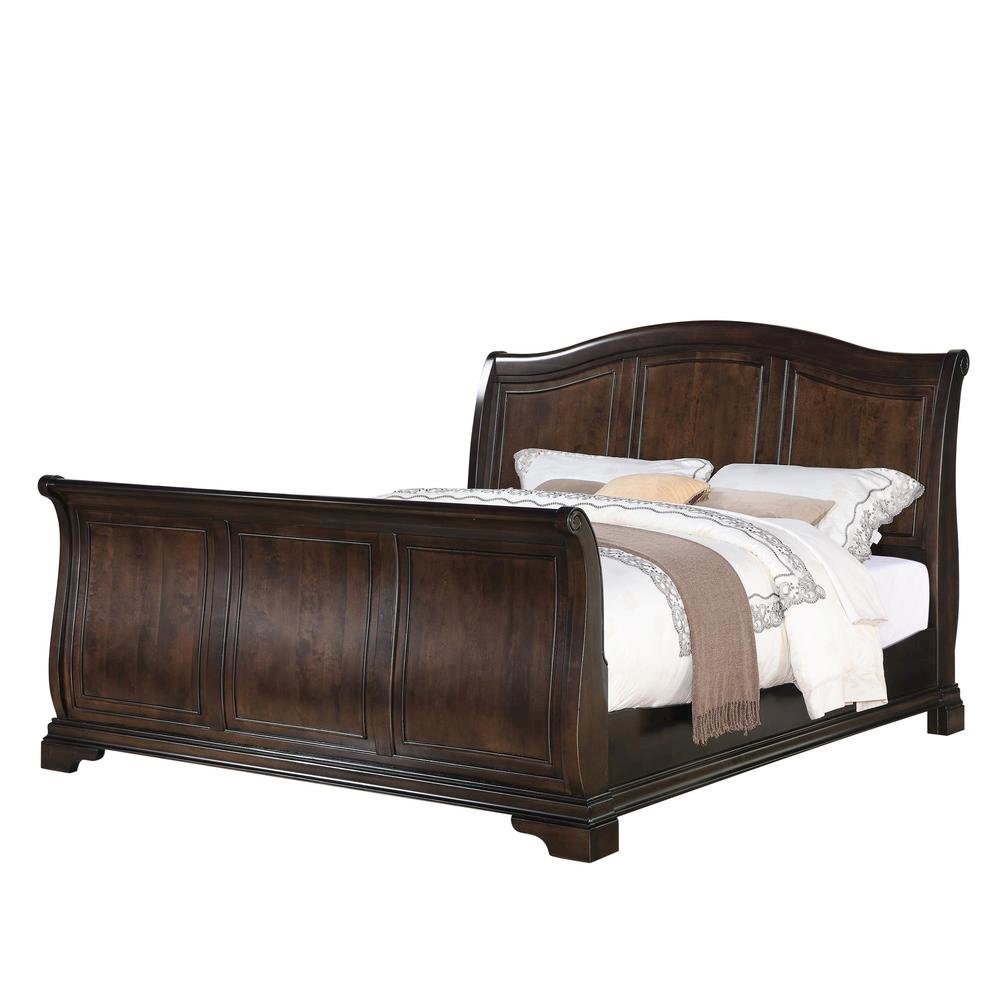 Conley Cherry Queen Sleigh Bed. Picture 1