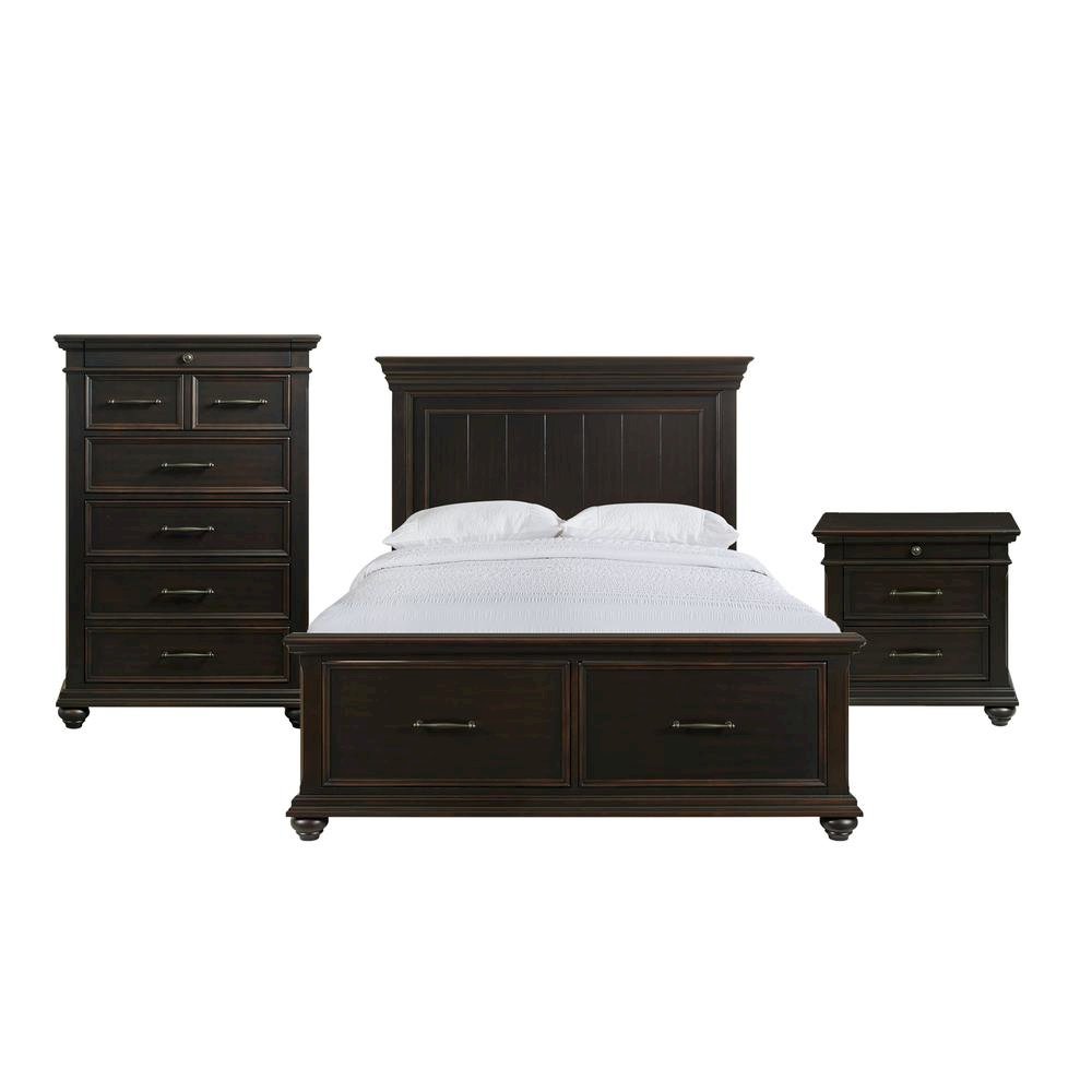 Brooks Queen Platform Storage Bed in Black. Picture 7