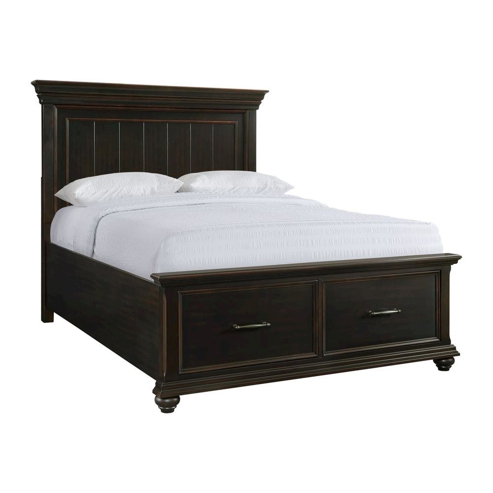 Brooks Queen Platform Storage Bed in Black. Picture 1