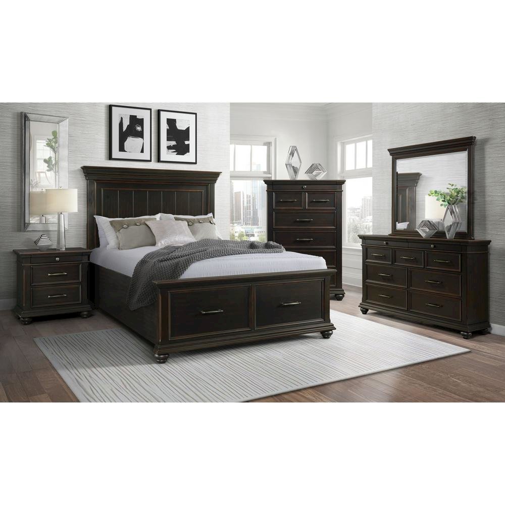 Brooks Queen Platform Storage Bed in Black. Picture 9