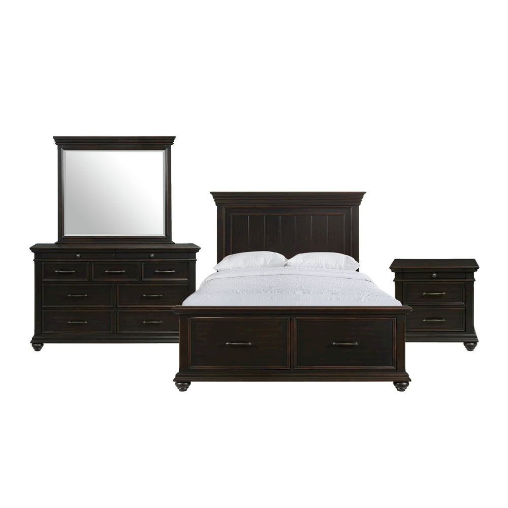 Brooks Queen Platform Storage Bed in Black. Picture 8