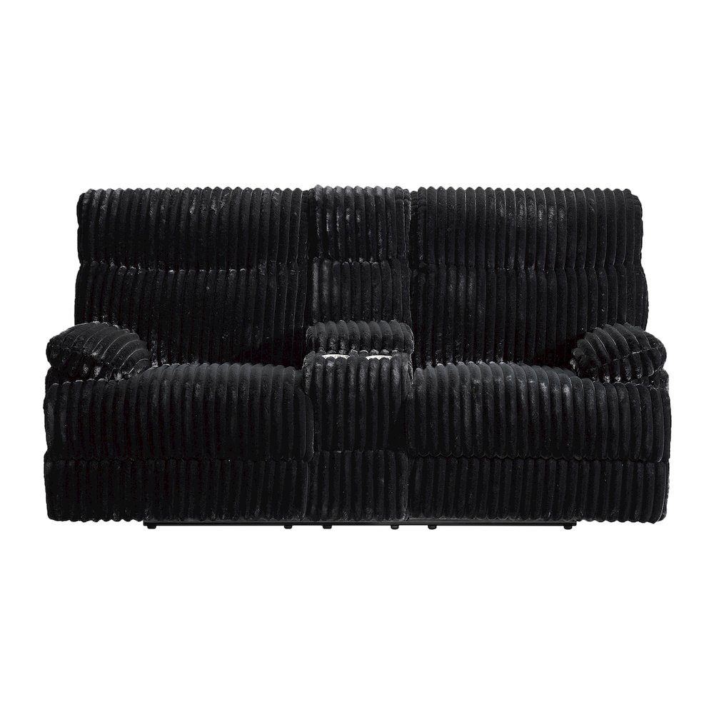 Admiral Motion Loveseat with Console in Masis Black. Picture 3