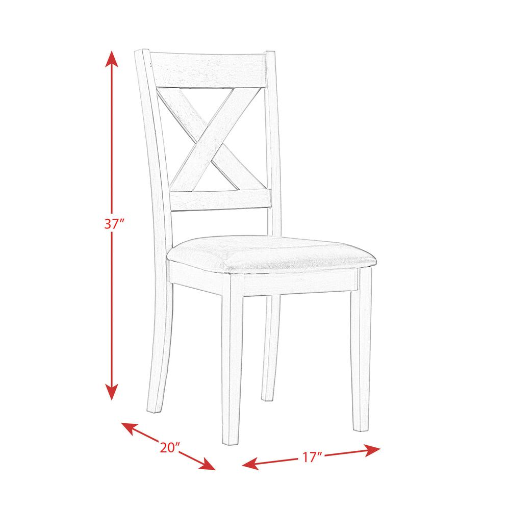 Alexa Standard Height Side Chair Set in Gray. Picture 8