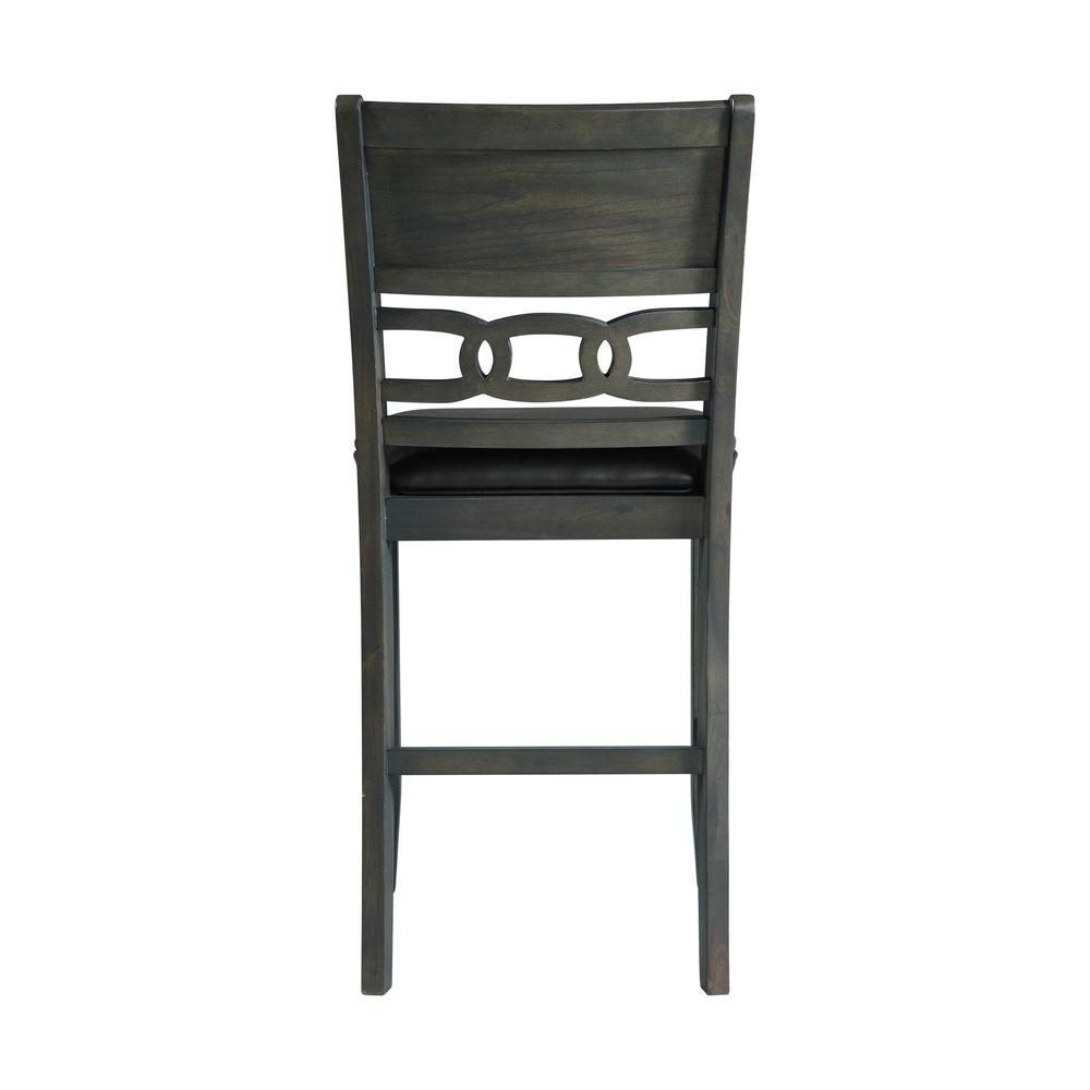 Taylor Counter Height Faux Leather Side Chair Set in Gray. Picture 7