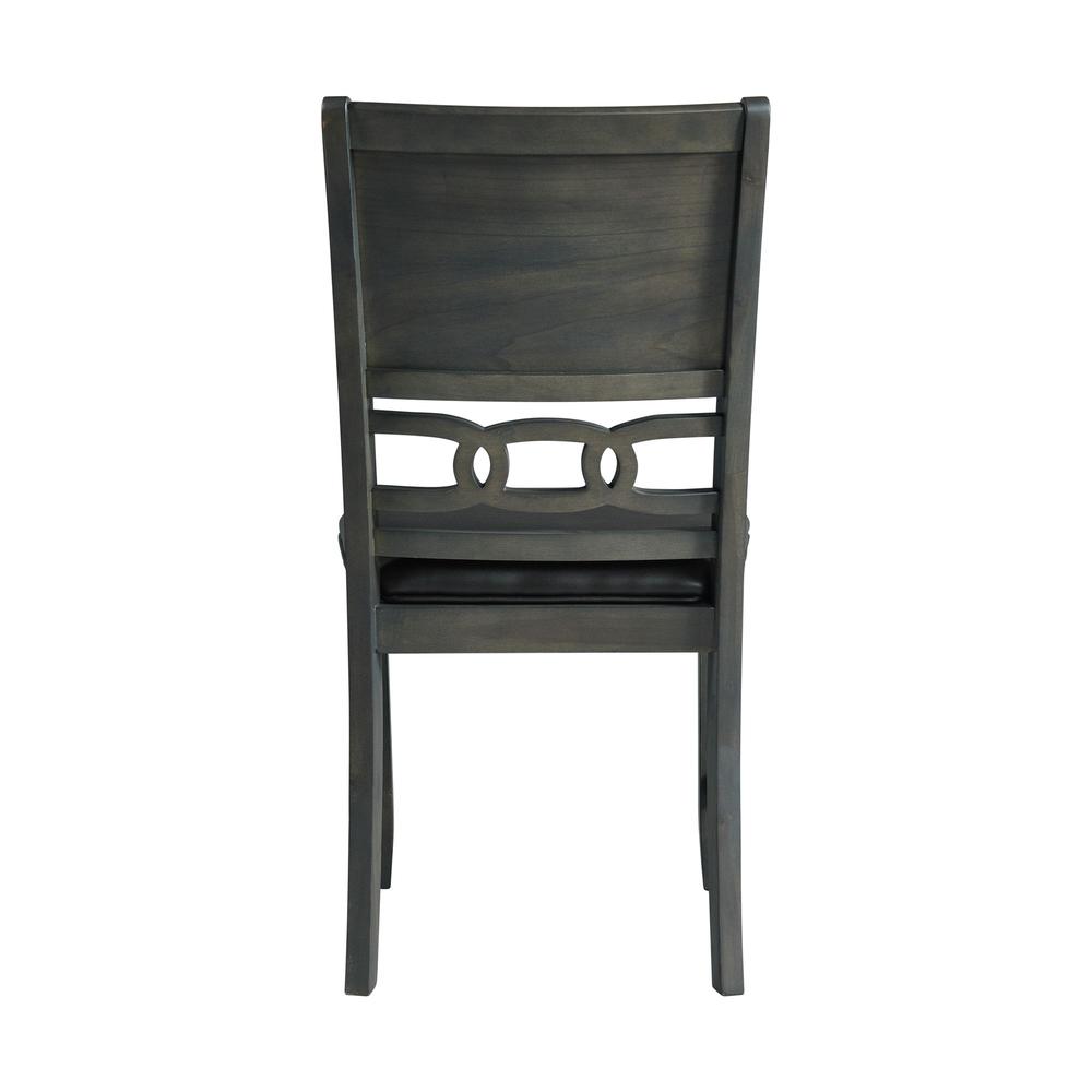 Taylor Standard Height Faux Leather Side Chair Set in Gray. Picture 7