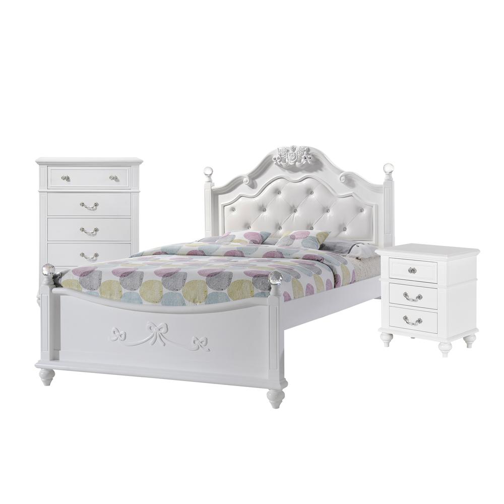 Annie Full Platform 3PC Bedroom Set w/ Storage Trundle. Picture 14