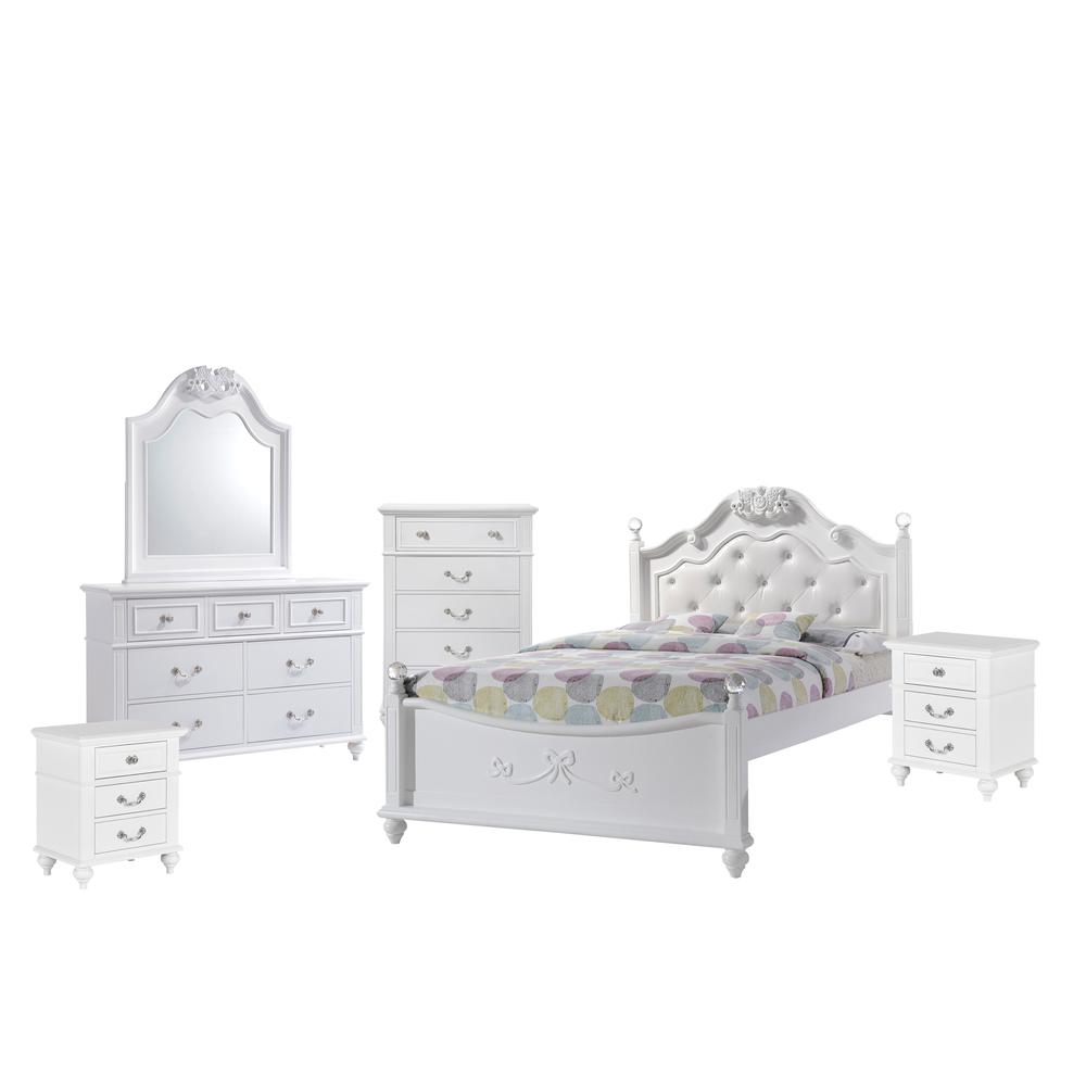 Annie Full Platform 6PC Bedroom Set w/ Storage Trundle. Picture 17