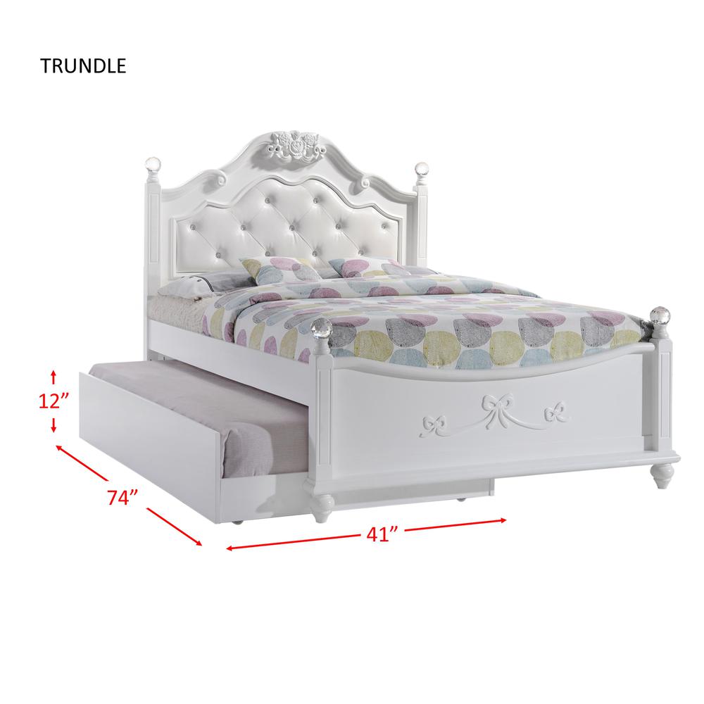 Annie Full Platform 6PC Bedroom Set w/ Storage Trundle. Picture 21
