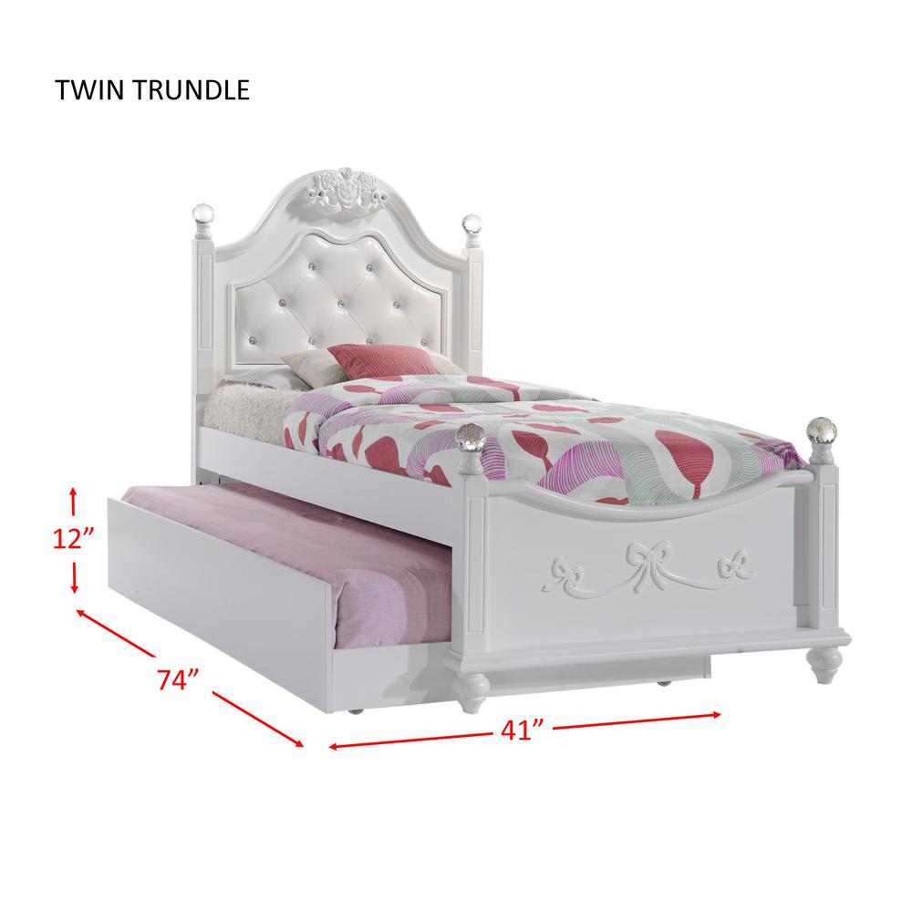 Annie Twin Platform 4PC Bedroom Set w/ Storage Trundle. Picture 4