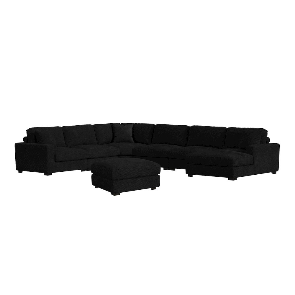 Arizona Modular Ottoman in Steno Black. Picture 1