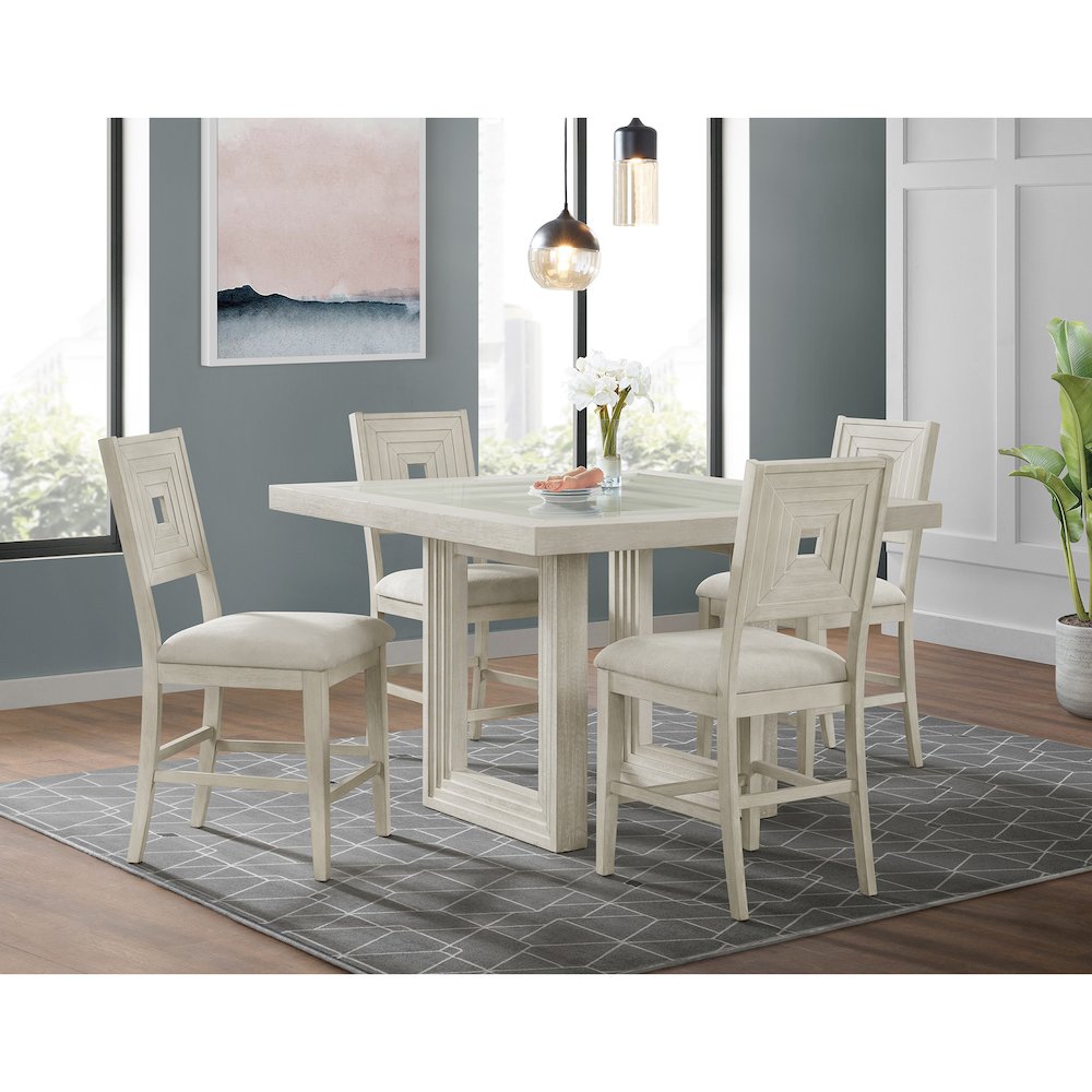 Rhiannon Counter Side Chair in Antique White (2 Per Carton). Picture 3