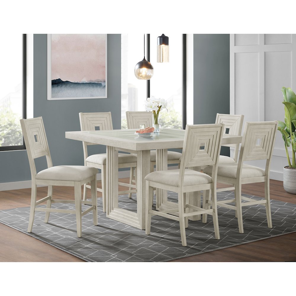 Rhiannon Counter Side Chair in Antique White (2 Per Carton). Picture 4