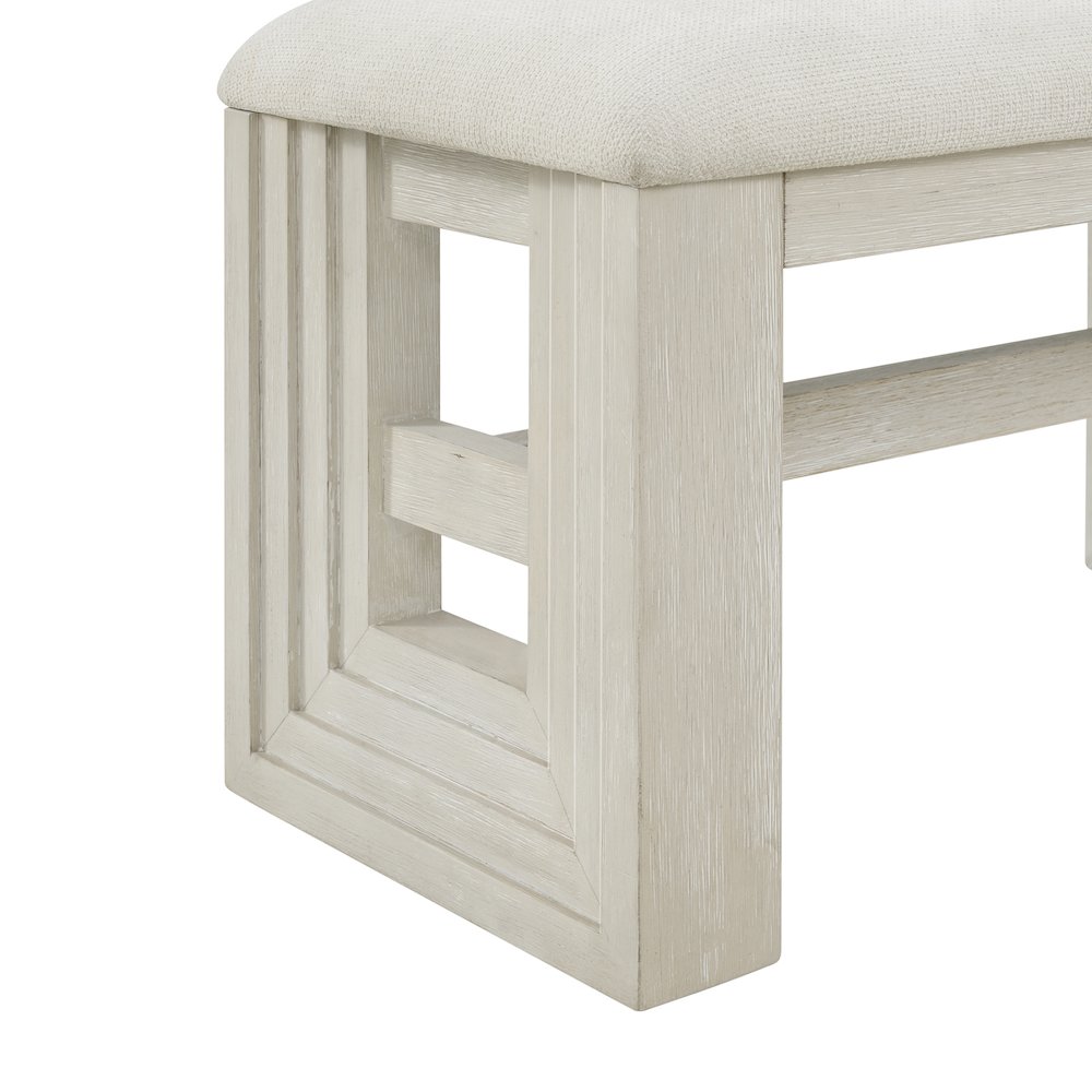 Rhiannon Dining Bench in Antique White. Picture 4