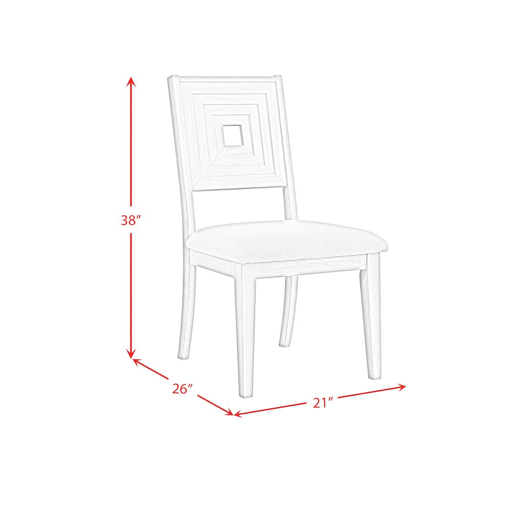 7PC Standard Height Dining Set Antique White-Table, Four Chairs Two Arm Chairs. Picture 12