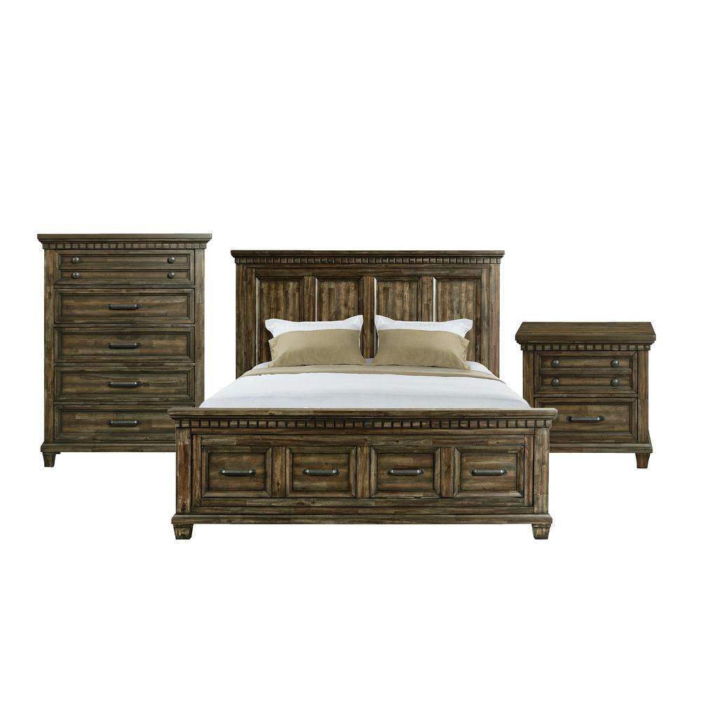 Windom Queen Storage Bed in Charcoal. Picture 1