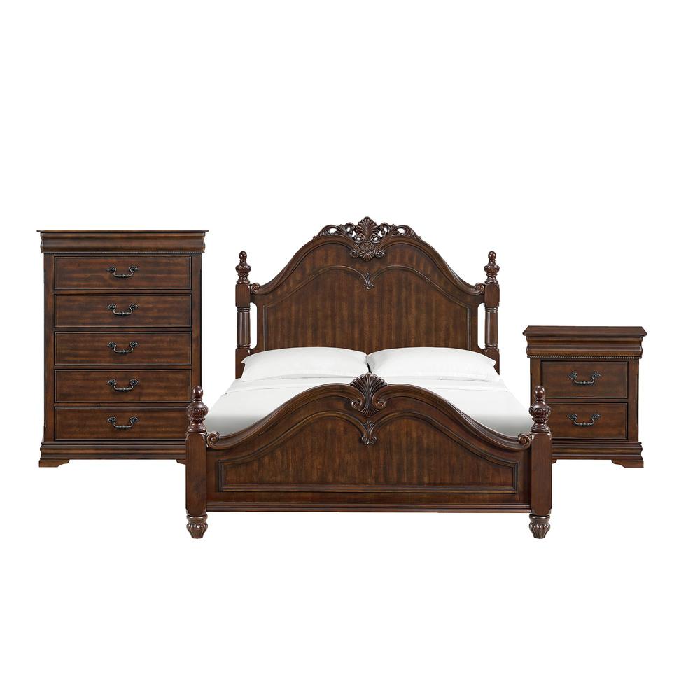 Coppola Queen Bed in Cherry. Picture 2