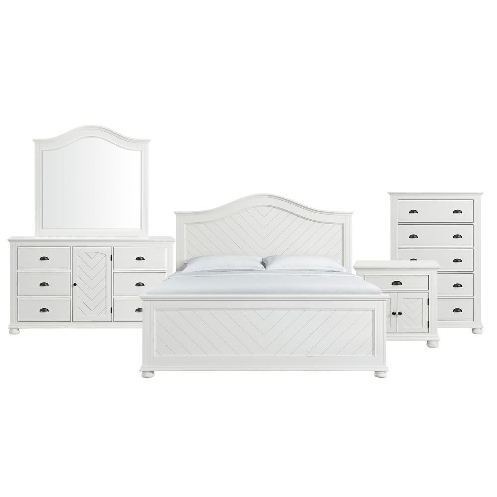 Conaughey King Panel Bed in White. Picture 2