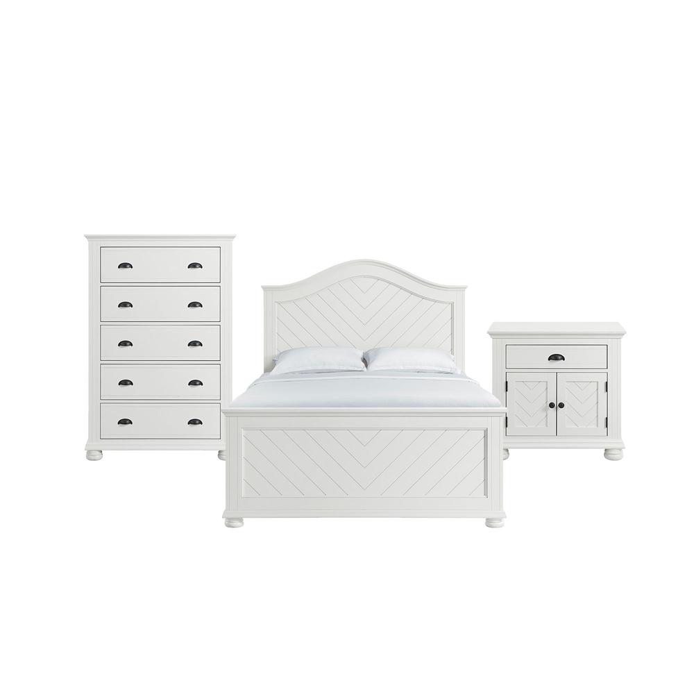 Conaughey  Queen Panel Bed in White. Picture 3