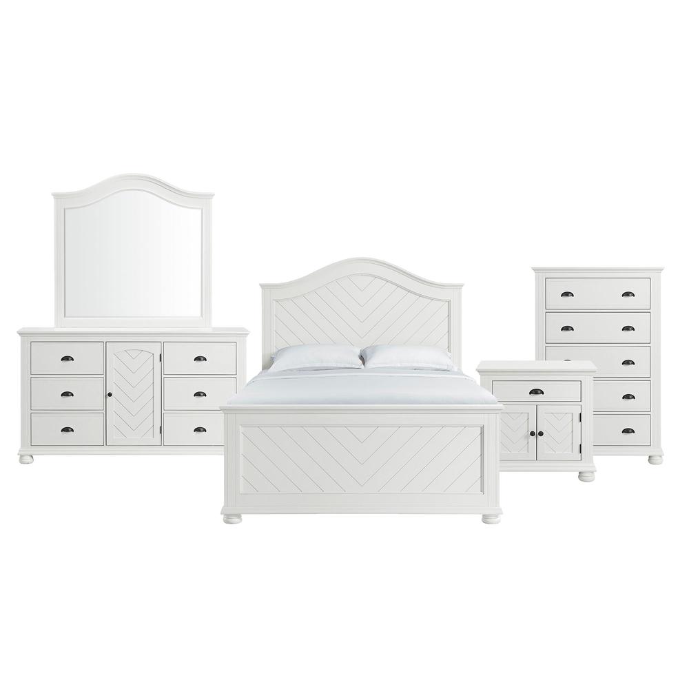 Conaughey  Queen Panel Bed in White. Picture 2