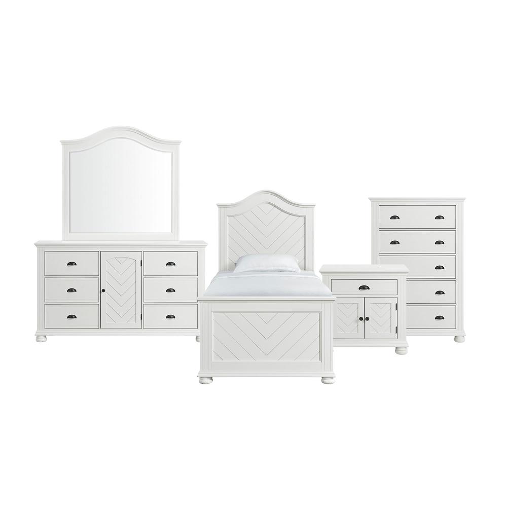 Conaughey  Twin Panel Bed in White. Picture 3