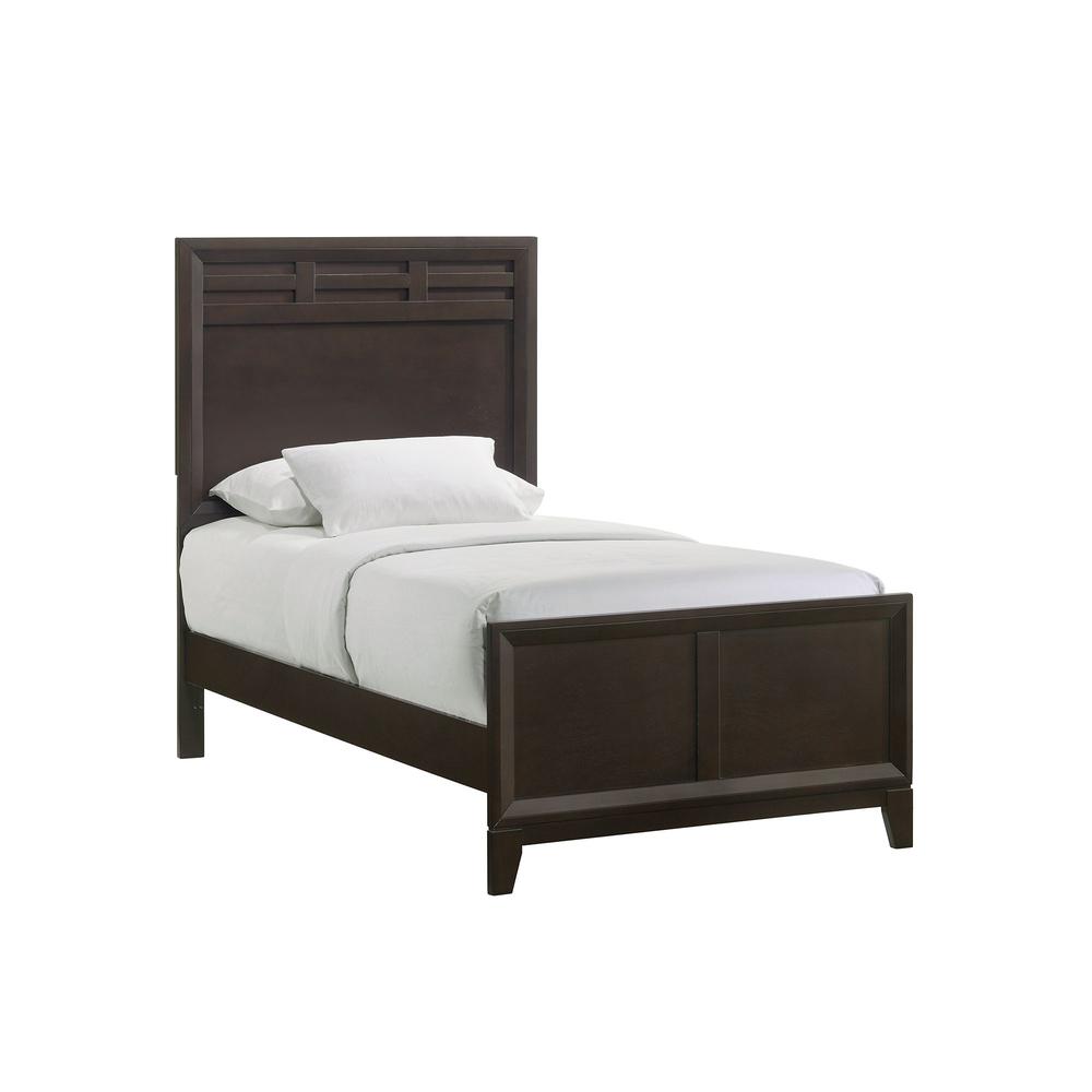 Warren Twin Panel 3PC Bedroom Set in Merlot. Picture 2