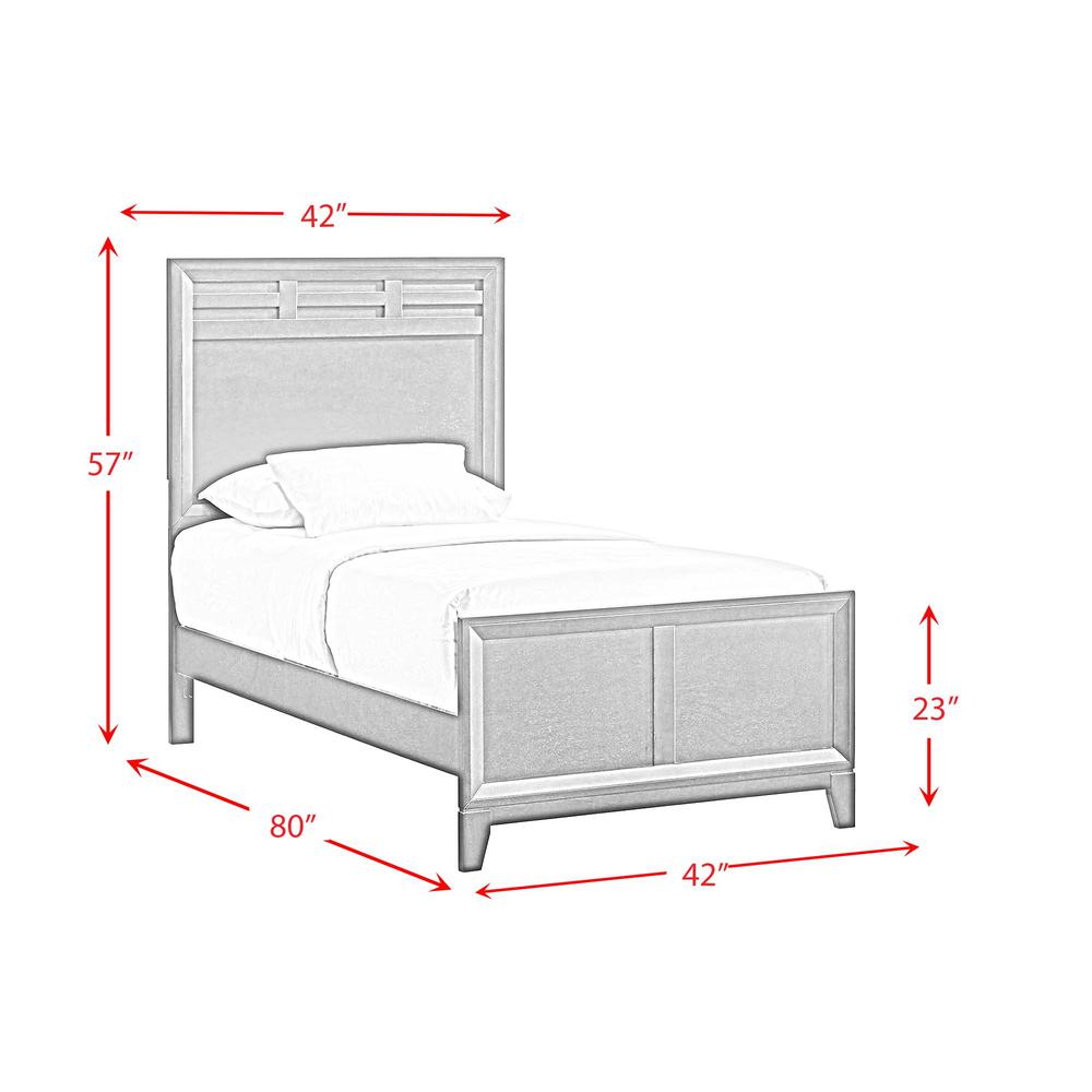 Warren Twin Panel 3PC Bedroom Set in Merlot. Picture 5