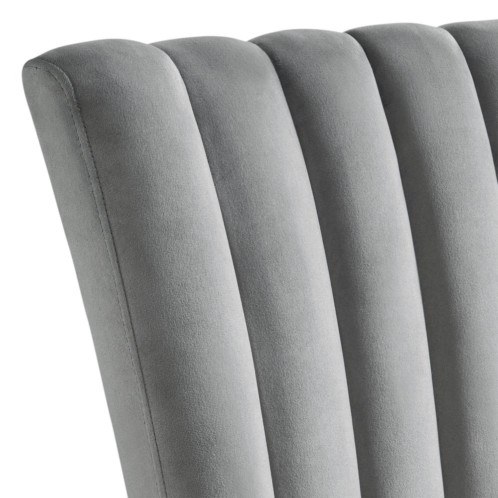 Odette Side Chair in Grey Velvet (2 Per Pack). Picture 7