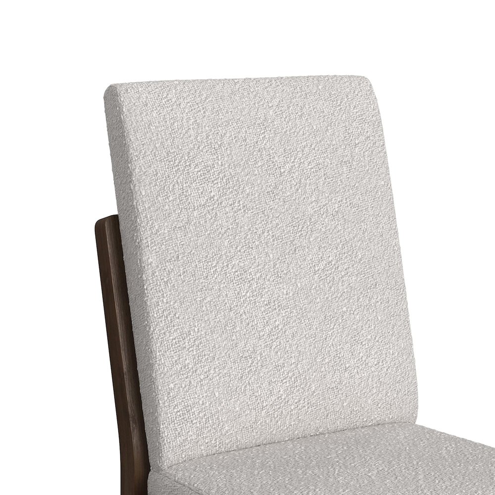 Perth 6PC Standard Height Dining Set in Brown-Table, Four Fabric Chairs & Bench. Picture 8
