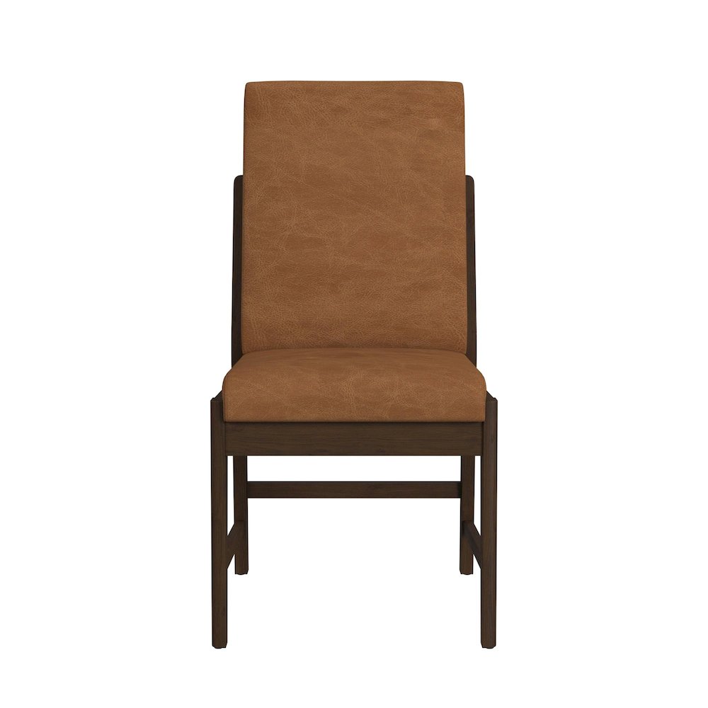 Perth Dining Side Chair with Bozeman Brown PU in Brown (2 Per Carton). Picture 4