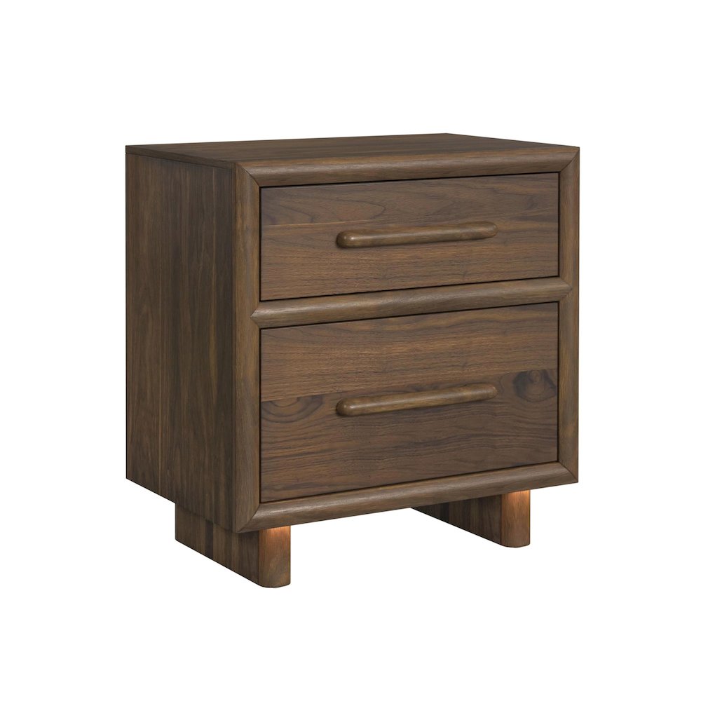 Perth Queen UPH 5PC Bedroom Set with Boucle Beige and LED in Brown. Picture 5