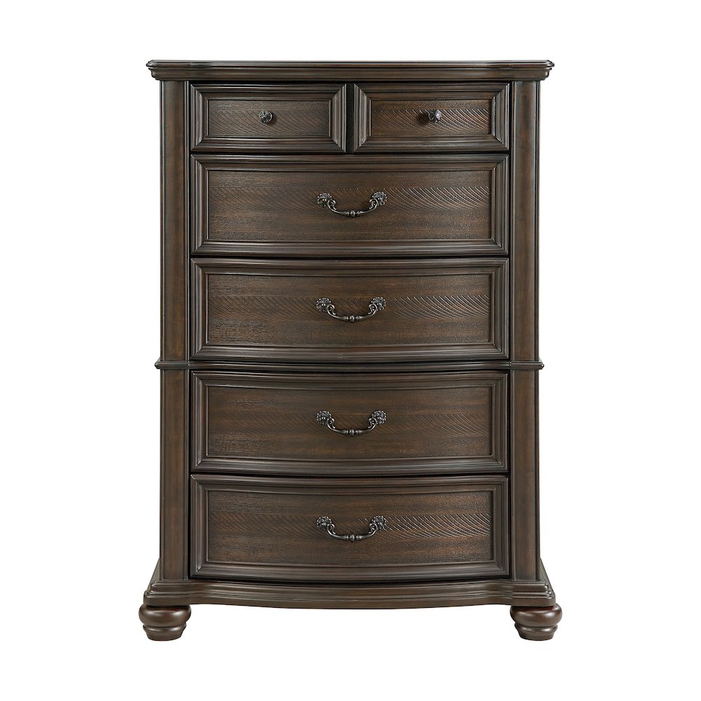 Brunswick 5-Drawer Chest in Mahogany. Picture 3