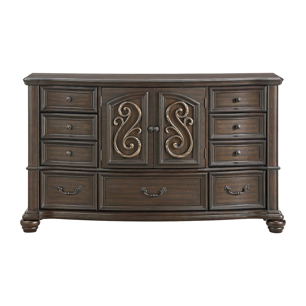 Brunswick 7-Drawer Dresser in Mahogany. Picture 3