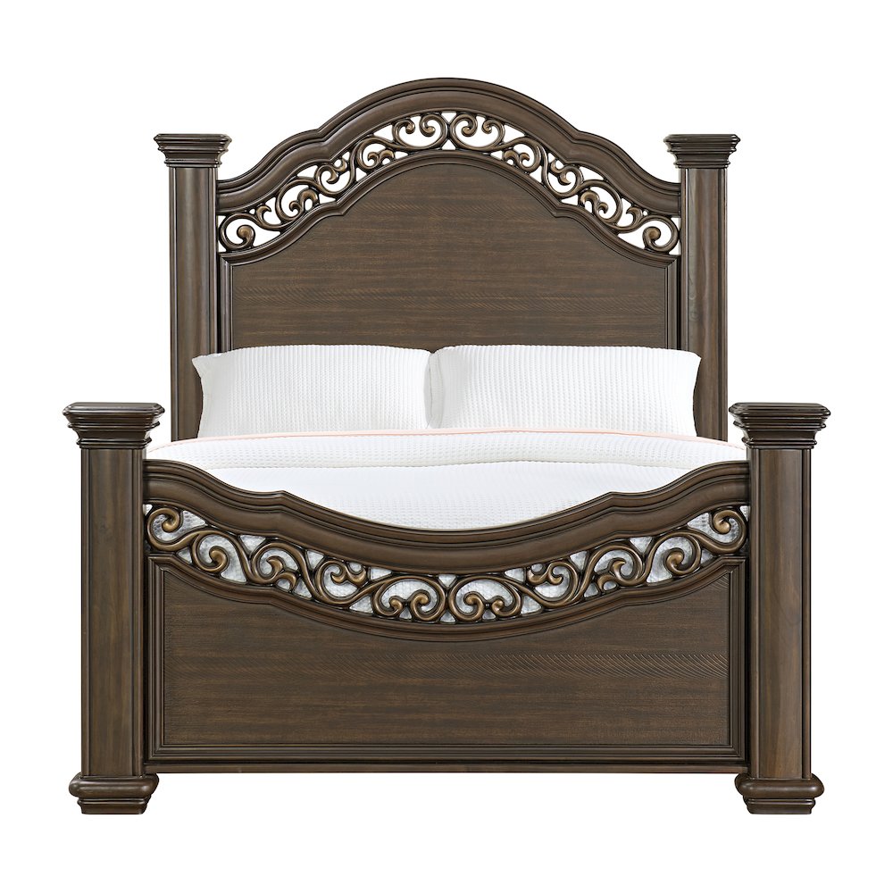 Brunswick Queen Panel Bed in Mahogany. Picture 3