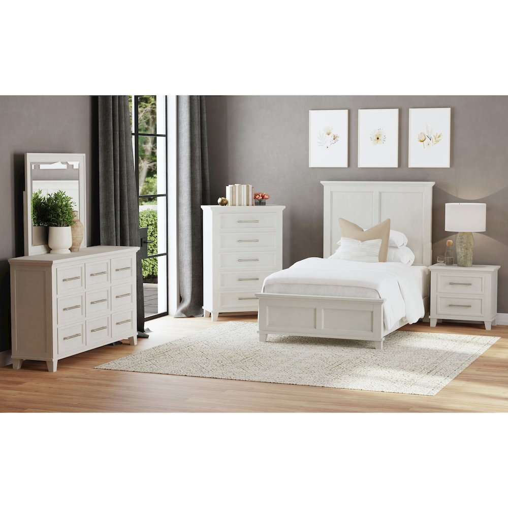 Canterbury Twin Panel 3PC Bedroom Set in Ivory. Picture 10