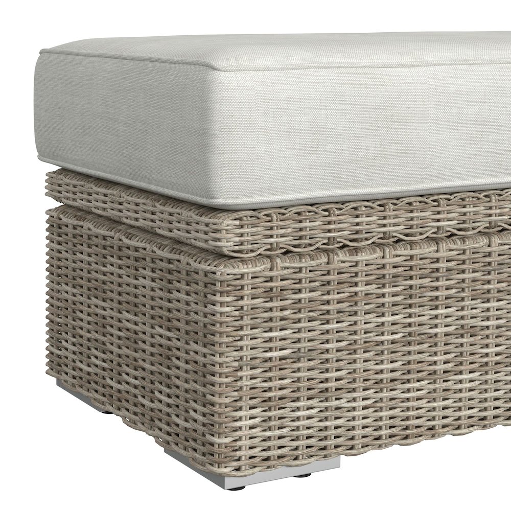 Carmona Ottoman - Natural and Olefin Beige. Picture 4