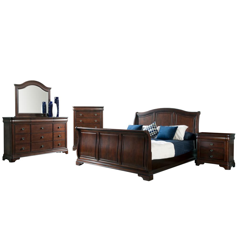 Conley Cherry Queen Sleigh Bed. Picture 68