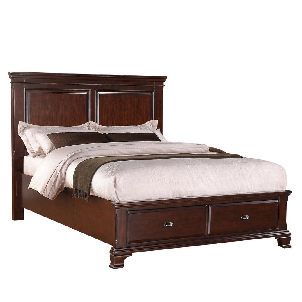 Brinley Cherry Queen Storage Bed. Picture 45