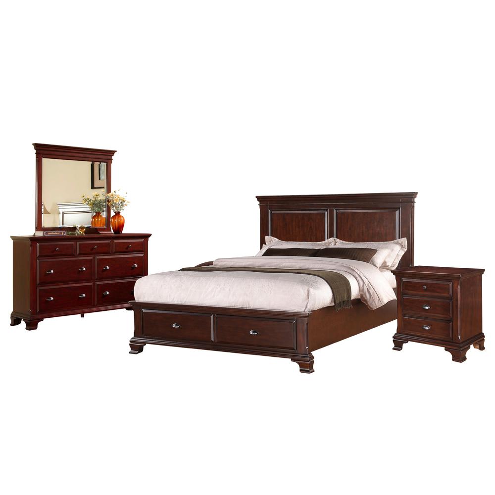 Brinley Cherry Queen Storage Bed. Picture 53
