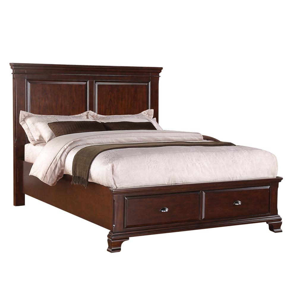 Brinley Cherry Queen Storage Bed. Picture 54