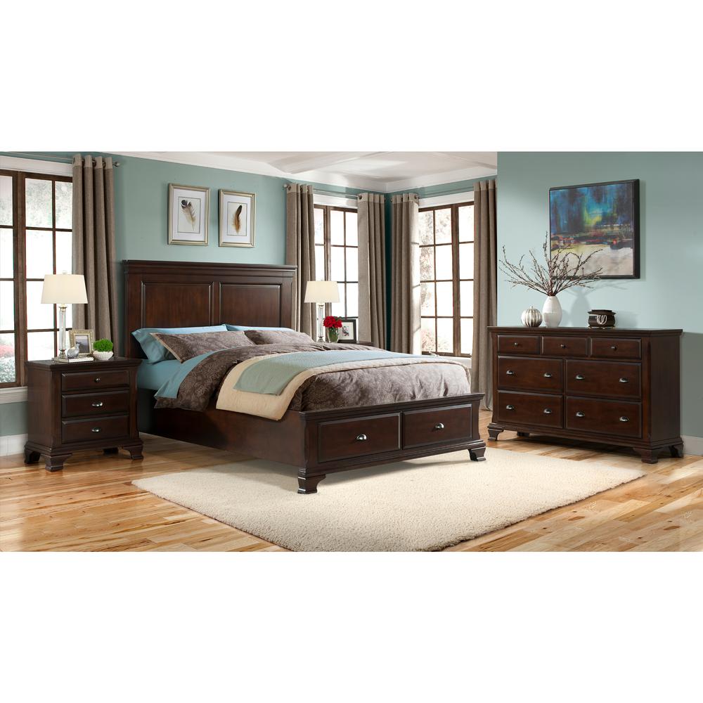 Brinley Cherry Queen Storage Bed. Picture 58
